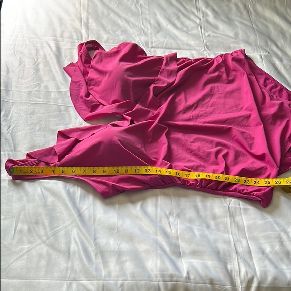 Bold Pink One-Piece Swimsuit with Full Coverage - Picture 2 of 6